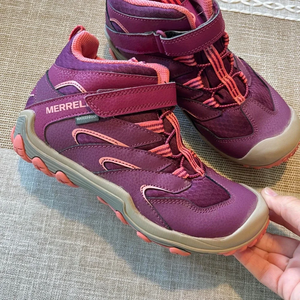 Merrell Kids Waterproof Hiking Boots Purple Pink MK159720 Size 4.5M